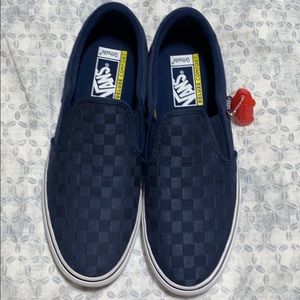 Blue checkered vans size 11.5